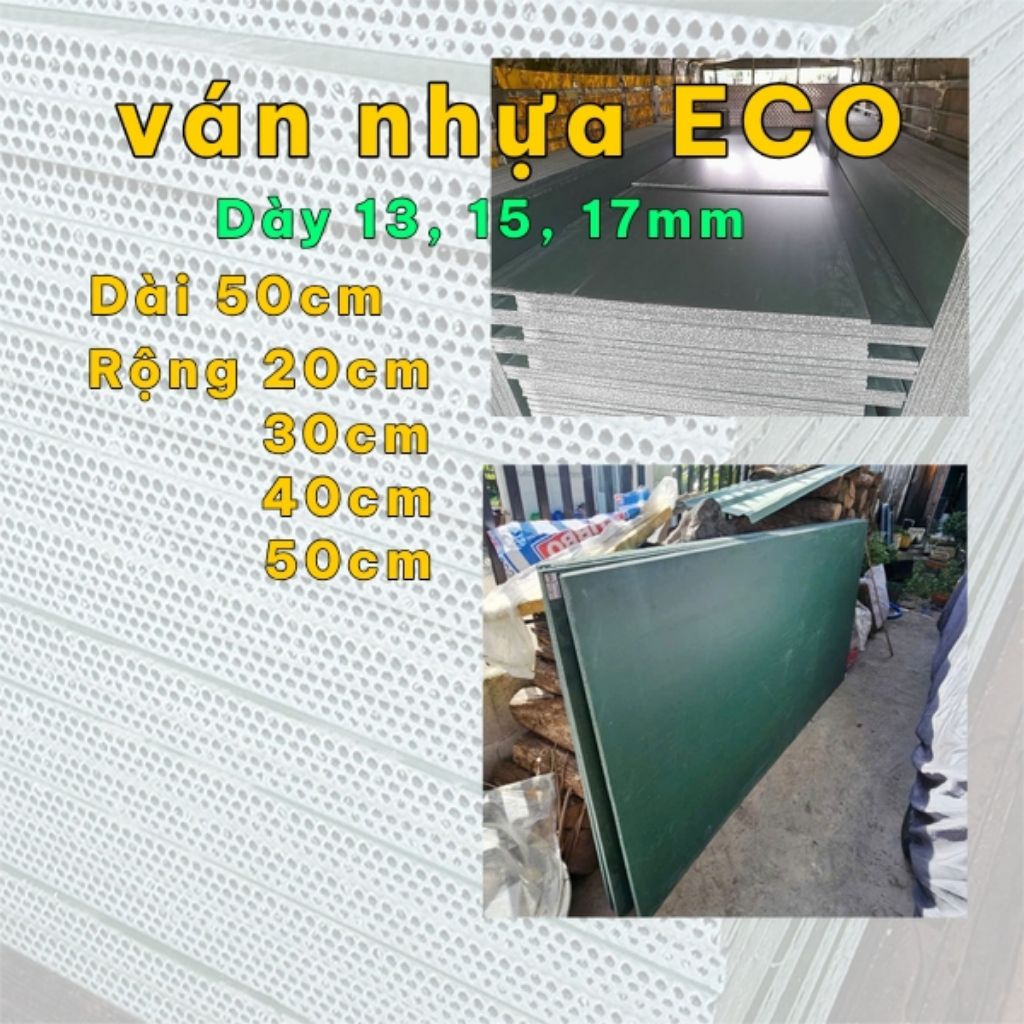 Ván nhựa chịu lực Eco 15mm 17mm dài 50cm