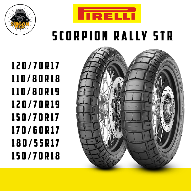 Vỏ Pirelli Scorpion Rally STR Đa Địa Hình Đủ size Cho Mô Tô Adventure Bám Đường Bền Bỉ Chính Hãng