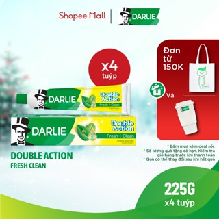  Bộ 4 Kem Đánh Răng Darlie Gấp Đôi Bạc Hà Double Action Fresh Clean 225g 