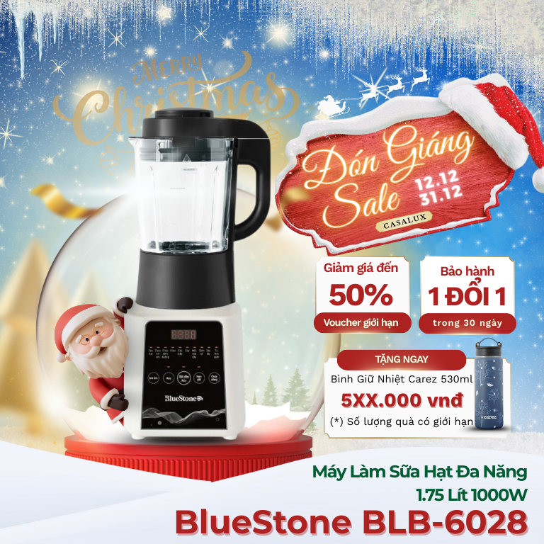 [ 1 ĐỔI 1 TRONG 30 NGÀY ] Máy Làm Sữa Hạt Đa Năng CHÍNH HÃNG BlueStone BLB-6028 | 1.75 Lít - 1000W |