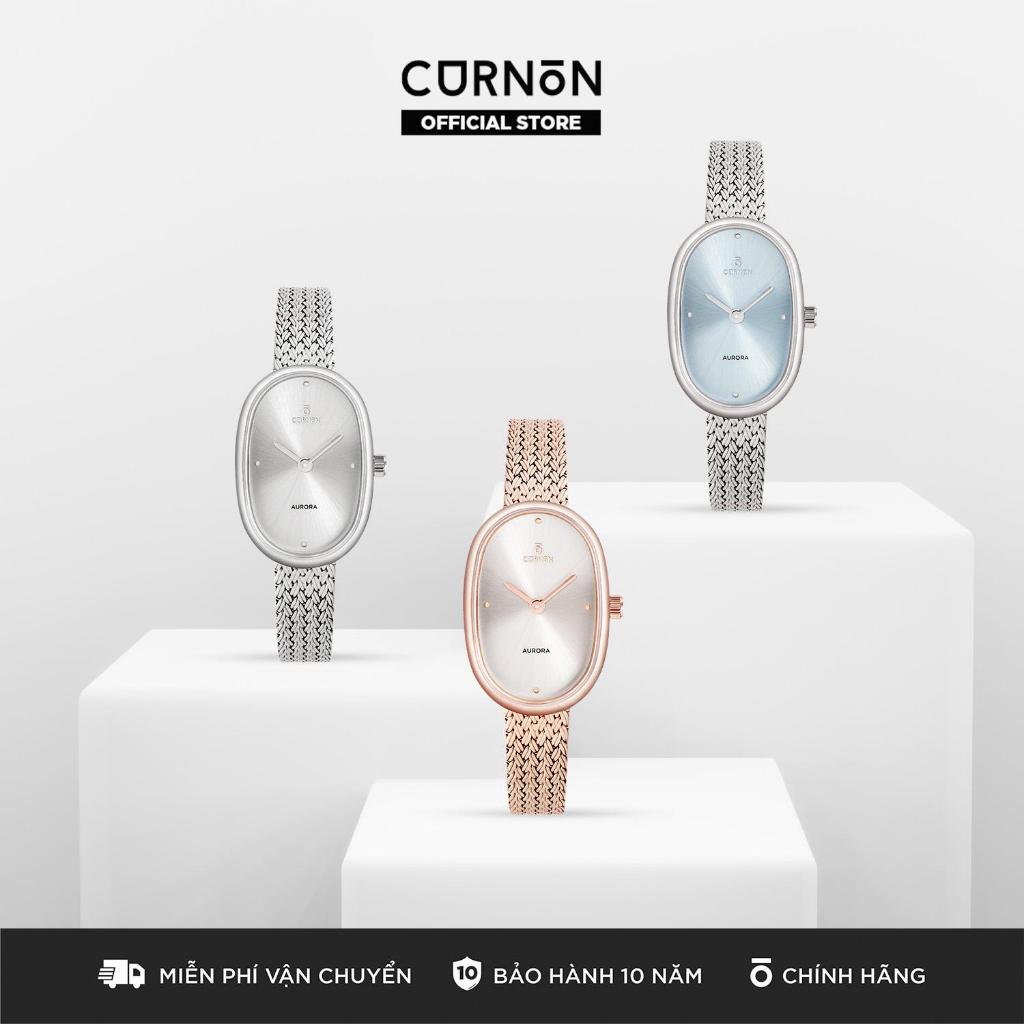 Bộ Sưu Tập Đồng Hồ Nữ Curnon Aurora - Hàng Chính Hãng - Thiết Kế Tinh Tế, Độc Đáo, Kiểu Dáng Elipse 