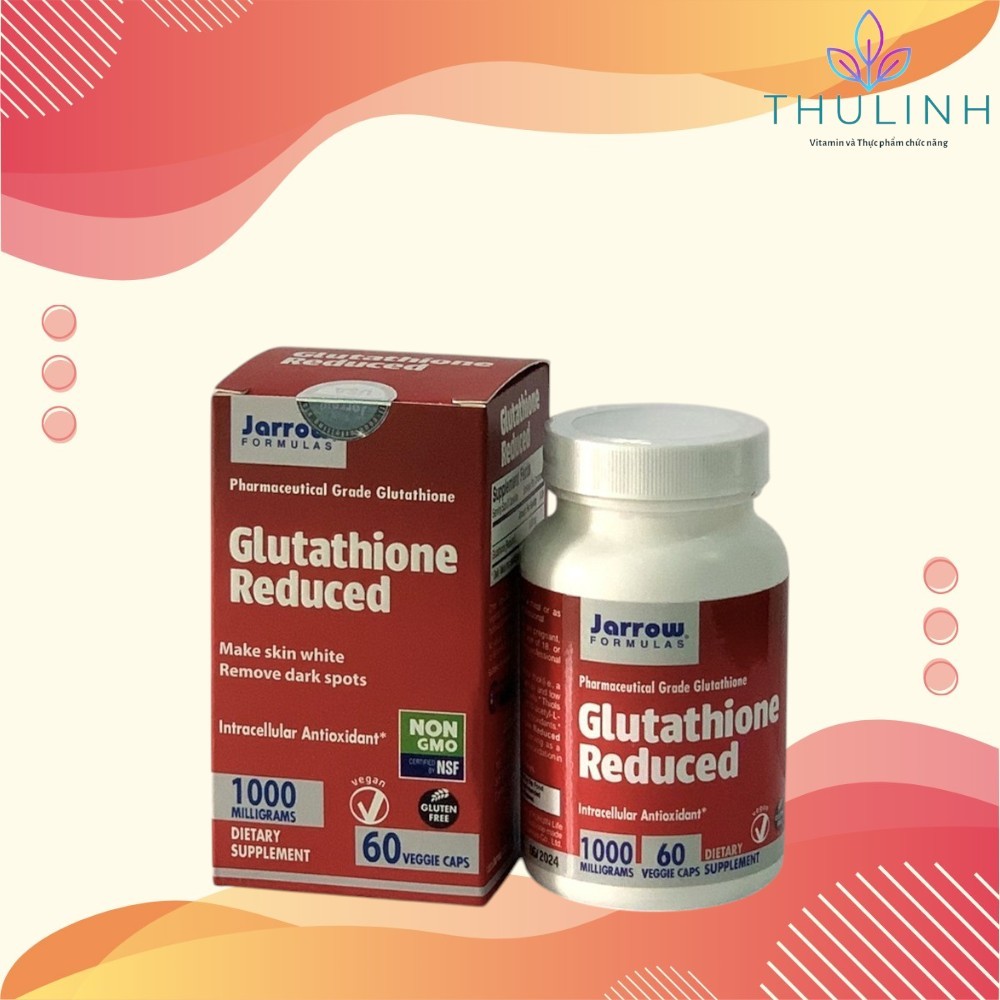2. Viên Uống Trắng Da Glutathione Reduced Jarrow Fomulas 1000mg 60v