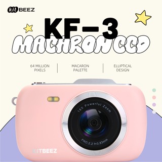 KiTBEEZ KF-3🔥 Máy ảnh Macaroon CCD Máy ảnh kỹ thuật số 64MP 18X Zoom 4K Máy ảnh chụp HD Máy ảnh video Retro Vlogging