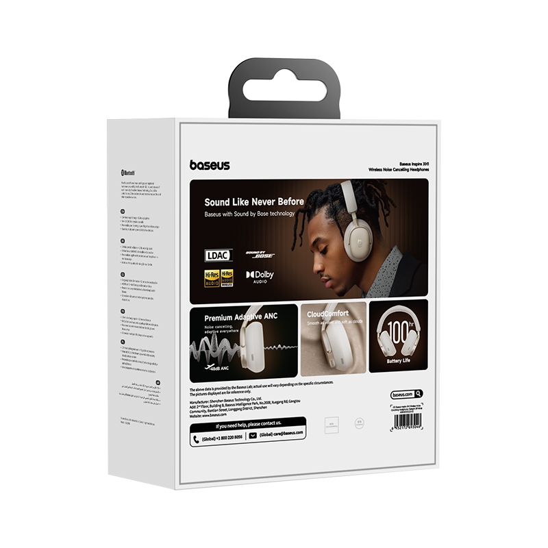 Tai Nghe Baseus Inspire XH1 Sound by Bose, Pin 100H, Chống ồn ANC, Dolby Audio | BigBuy360 - bigbuy360.vn
