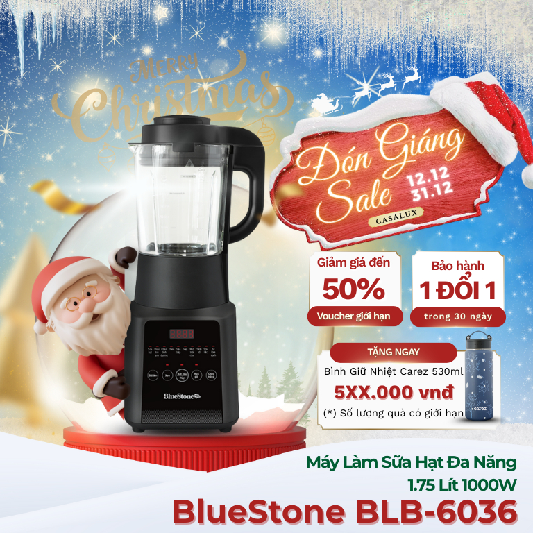 [ 1 ĐỔI 1 TRONG 30 NGÀY ] Máy Làm Sữa Hạt Đa Năng CHÍNH HÃNG BlueStone BLB-6036 | 1.75 Lít - 1000W |
