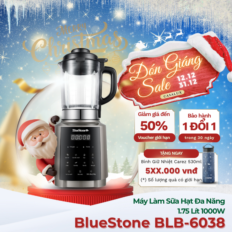 [LIVE] Máy Làm Sữa Hạt Đa Năng CHÍNH HÃNG BlueStone BLB-6038 - 1.75 Lít - 1000W - Xay nhuyễn, nấu nh