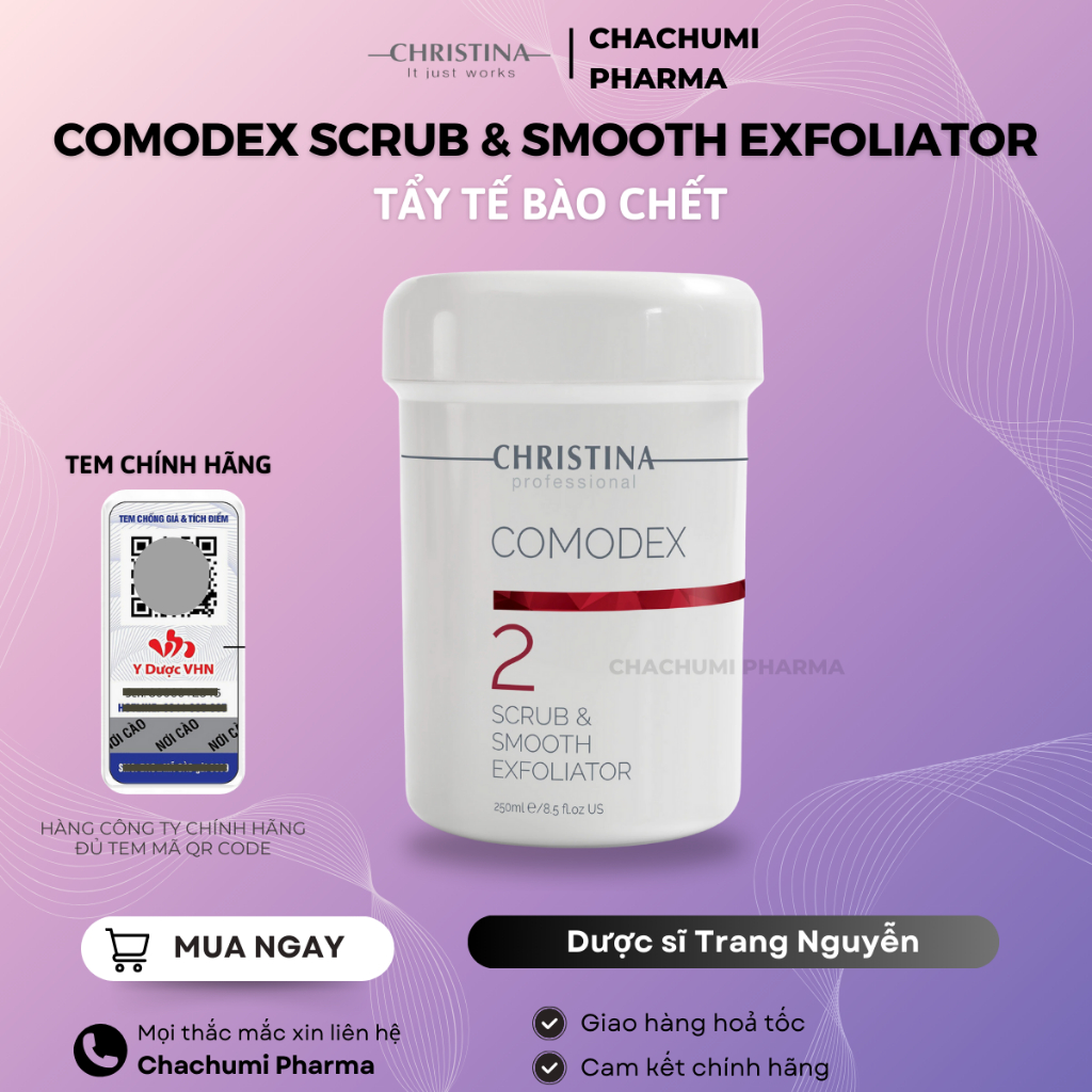 Tẩy tế bào chết Christina Comodex Scrub & Smooth Exfoliator