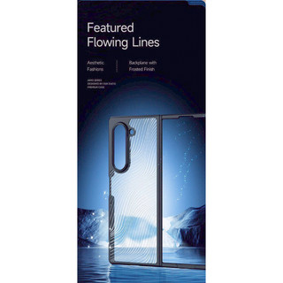 Ốp DUX DUCIS lưng nhám viền đen hoạ tiết vân sóng dành cho Samsung Z Fold 7/ Z Flip 7