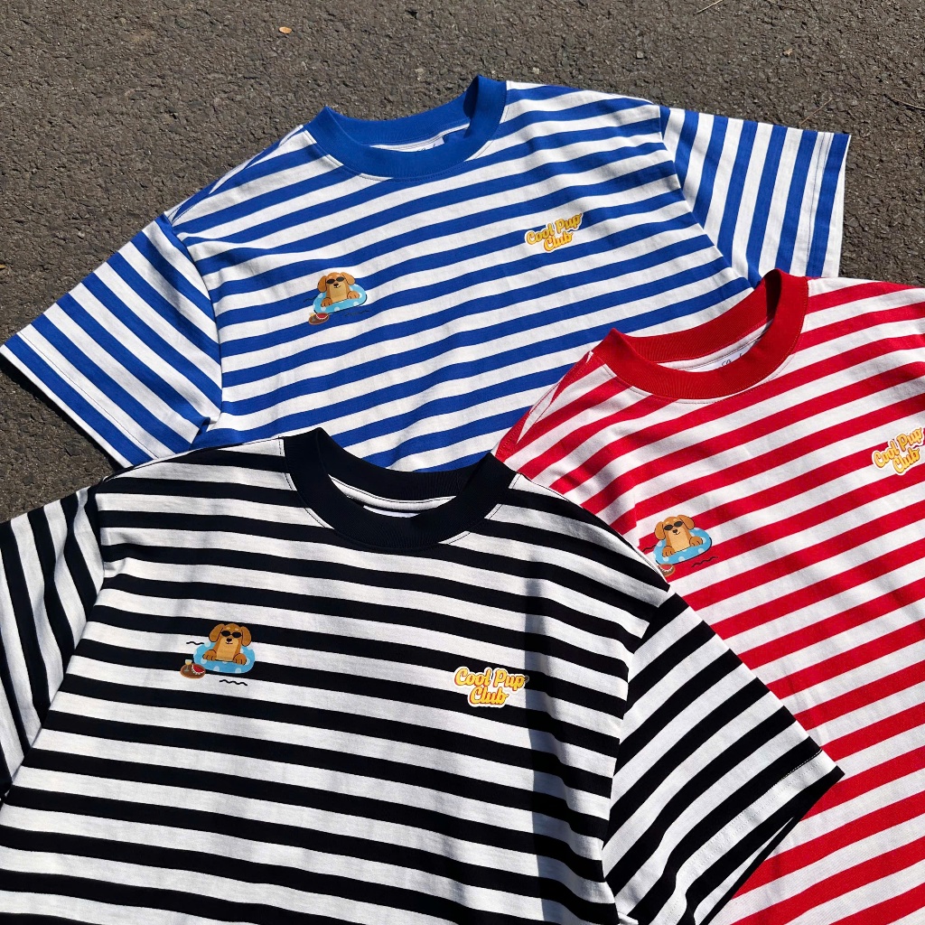 Áo Thun Boxy Sọc Ngang Cool Pup Club Local Brand Homiesstu, Áo Nam Nữ Unisex Menswear Hot Trend 2025 | BigBuy360 - bigbuy360.vn