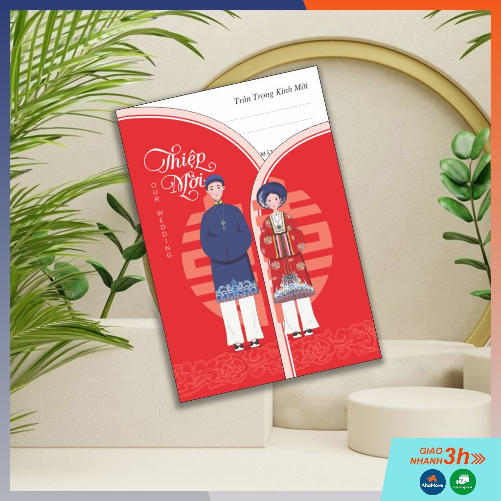 THIỆP CƯỚI GẤP 3 - HD 500