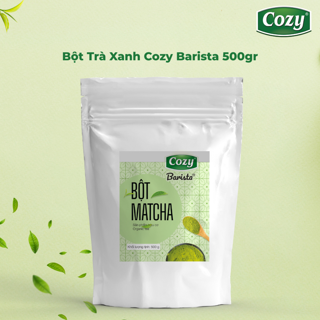Combo Bột Matcha Cozy Túi Lớn - Pha Chế Chuẩn Vị Quán Matcha Latte,Trà Sữa Matcha, Matcha Cold Whisk