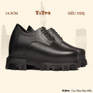   14.5CM  Giày Cao Nam T&Tra T167 Đen Sọc - Nhẹ Hơn và Ít Dốc Hơn 