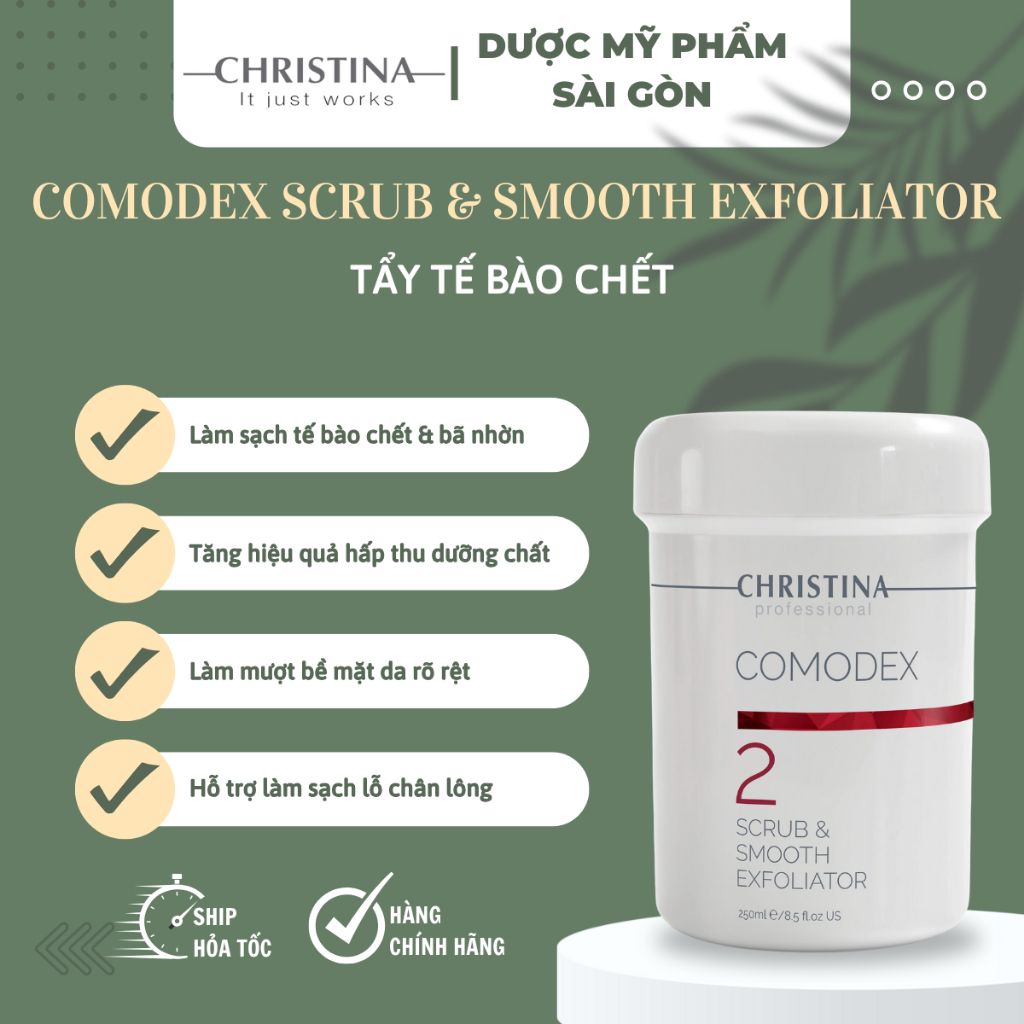 Tẩy tế bào chết Christina Comodex Scrub & Smooth Exfoliator