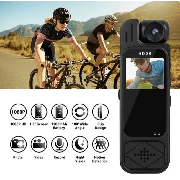 Máy quay hành động 1080p/2K/4K chất lượng cao,  chống rung cho đạp xe/ngoài trời, nhỏ gọn bỏ túi