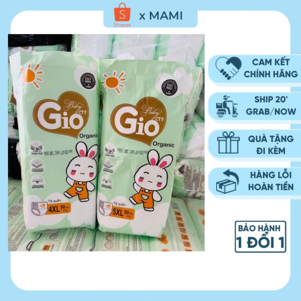 Bỉm Baby Gio OGANIC 1 BịCH 50 MIẾNG