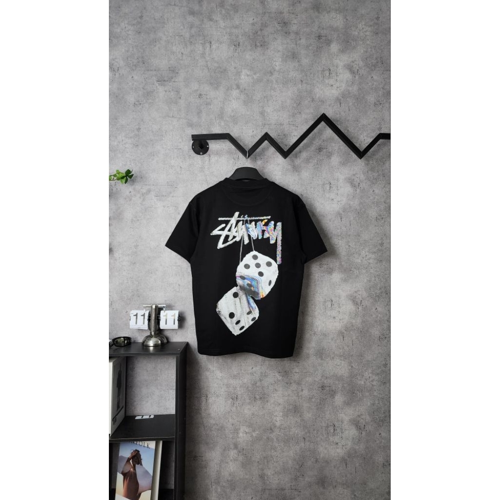 [ Ảnh Thật  ] Áo Thun Stussy Xúc Xắc Màu Form Rộng Cá Tính 100% Cotton 2 Chiều Siêu Dày - Play Zone