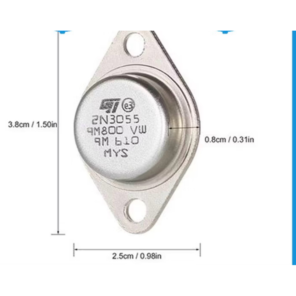COMBO 4 SÒ 2N3055 loại TỐT 60V 15A 115W hàng mới để lâu bán giá tốt