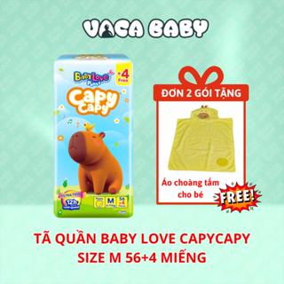  Tã bỉm Quần Babylove CapyCapy đủ size M56+4  L52  XL48  2XL44  3XL34  4XL30  5XL26 miếng cho bé 