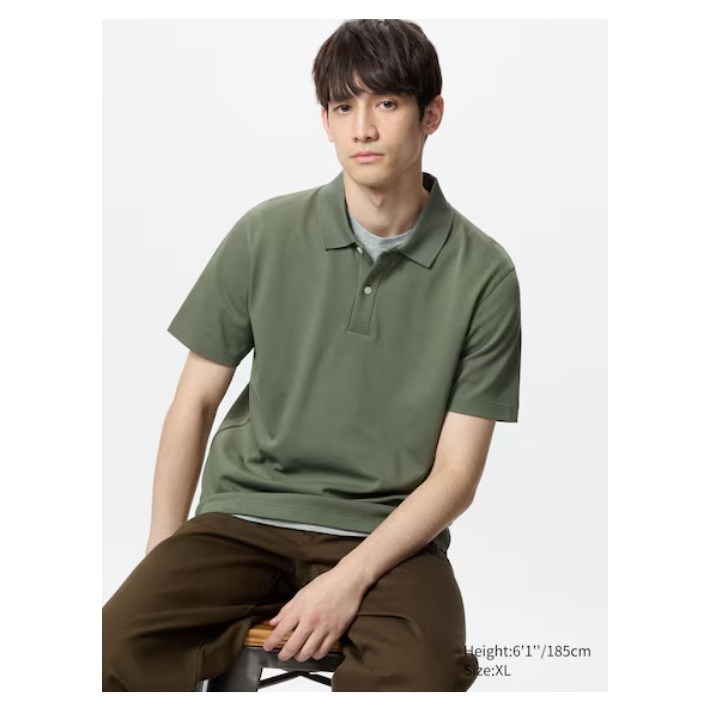 [Thanh Lý] Áo Uniqlo Polo Nam Vải Pique Airism Size S - Like New