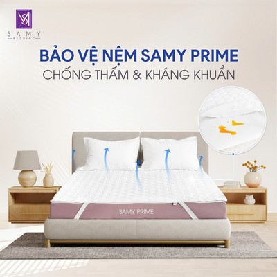 Tấm Bảo Vệ Nệm Prime SAMY BEDDING Cao Cấp Chống Thấm Tuyệt Đối