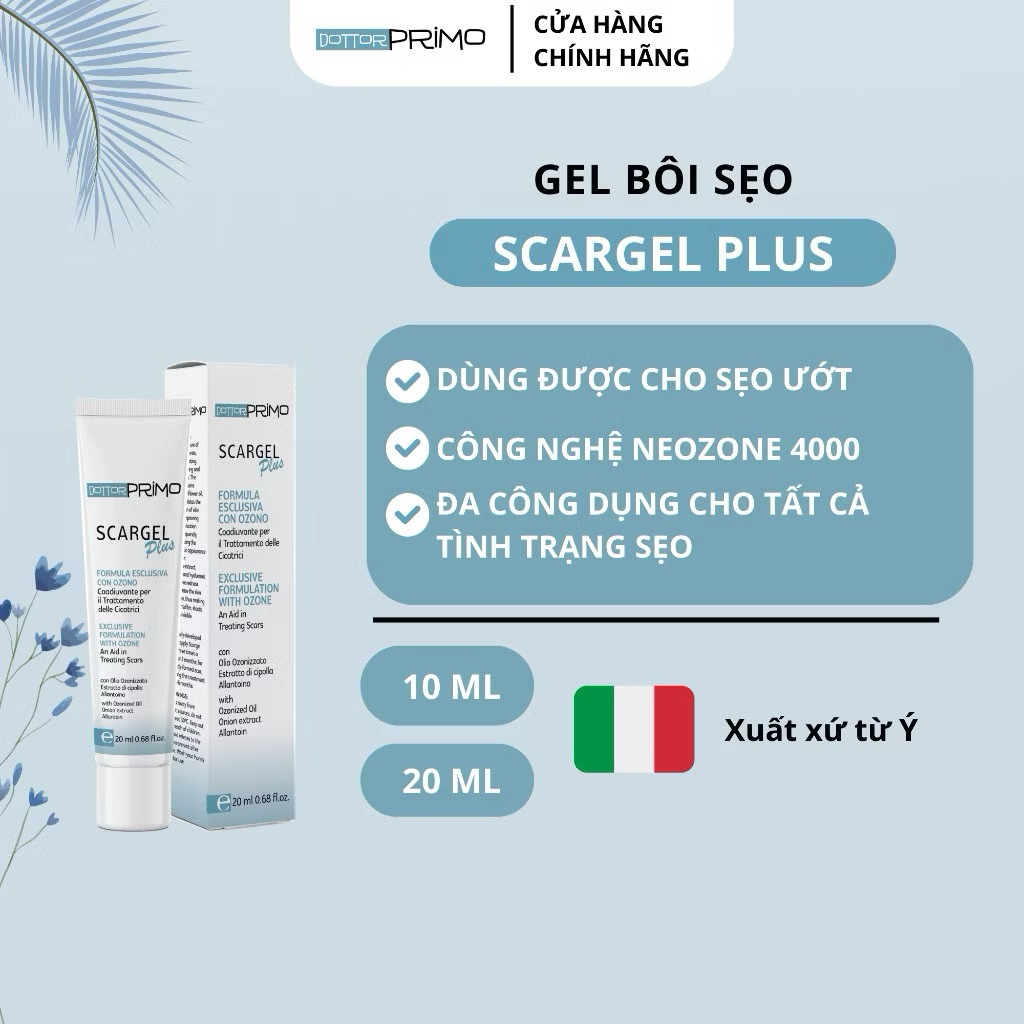 Gel dưỡng da DOTTORPRIMO Scargel Plus hỗ trợ mờ sẹo)