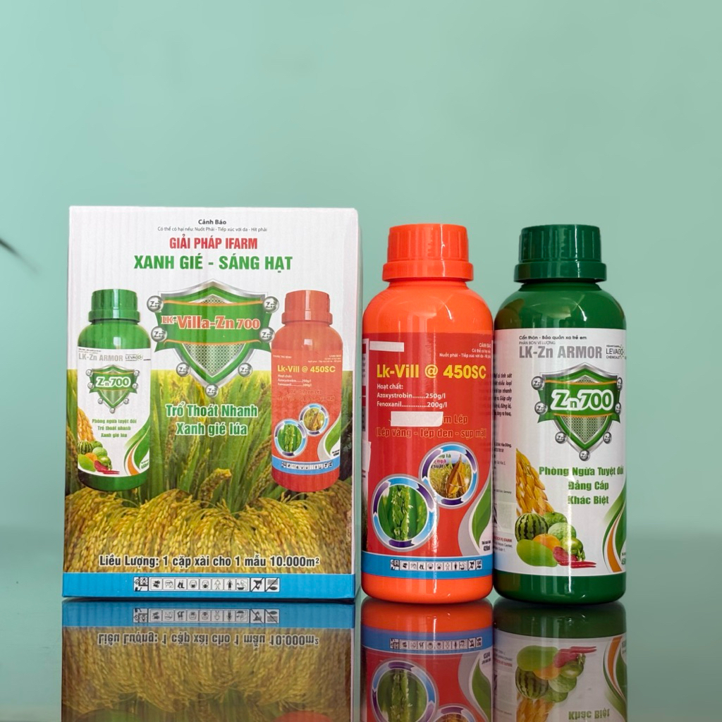 Cặp GIẢI PHÁP IFARM  LK VIllA - ZN700. Xanh gié, Sáng hạt (1 cặp xài cho 10.000m2)