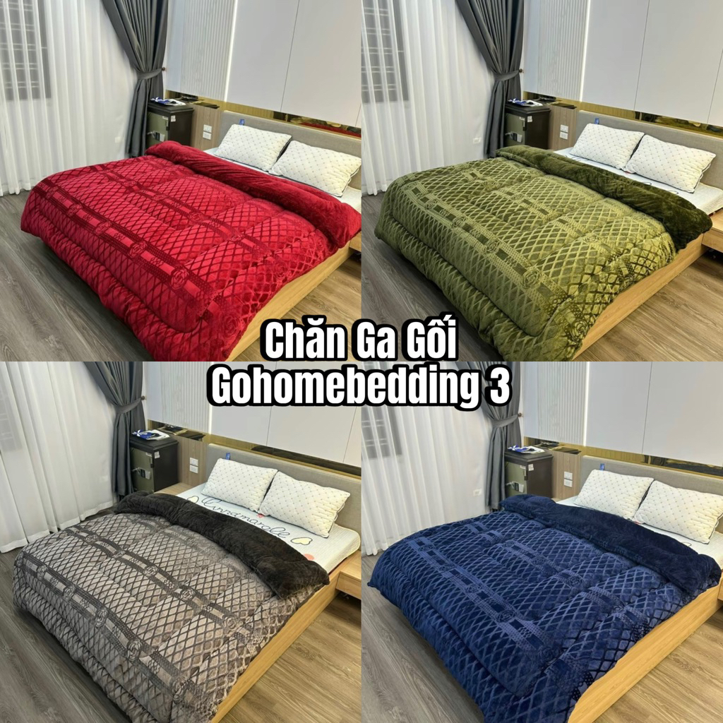 Chăn lông thỏ COCO hàng nhập khẩu cao cấp_Chăn lông đại hàn kích thước 2mx2m3 nặng 4kg siêu ấm