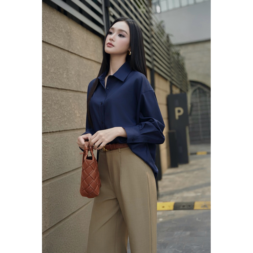 Áo sơmi Oxford dáng rộng oversize ARÉNE AS042 | BigBuy360 - bigbuy360.vn