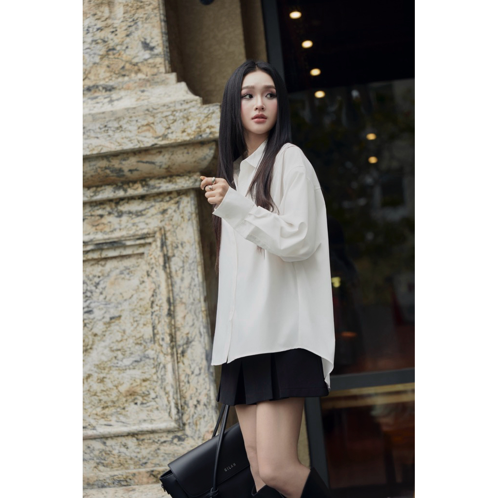 Áo sơmi Oxford dáng rộng oversize ARÉNE AS042 | BigBuy360 - bigbuy360.vn