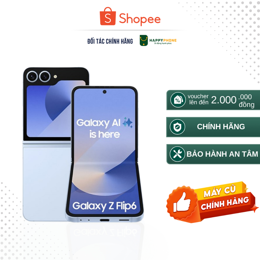 [Máy cũ] Điện Thoại Samsung Galaxy Z Flip6 5G (12GB-256GB)
