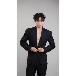 Áo Blazer 1 Khuy Phối Lót Gấm Đỏ Cao Cấp - Wanes Peak Lapels Blazer, Có Đệm Vai, Đứng Form, Tôn Vai Chiết Eo