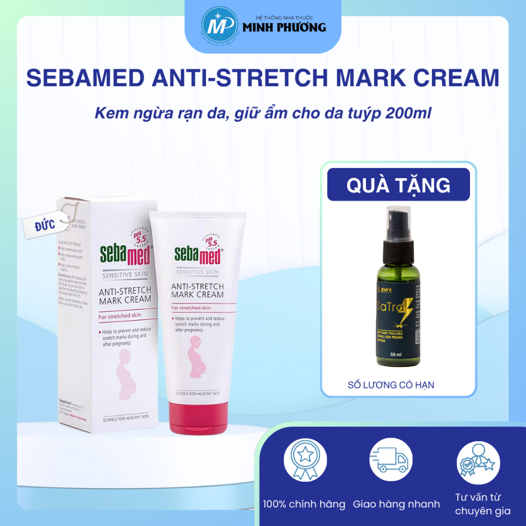 ✅ [CHÍNH HÃNG] Kem ngăn ngừa và trị vết rạn da Sebamed pH 5.5