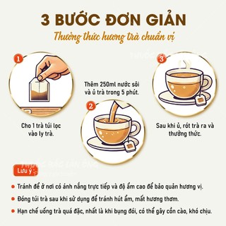 Trà đắng túi lọc, bịch 30 tép x 3g, đậm vị trà thảo mộc, tốt cho sức khoẻ - Lãn Ông