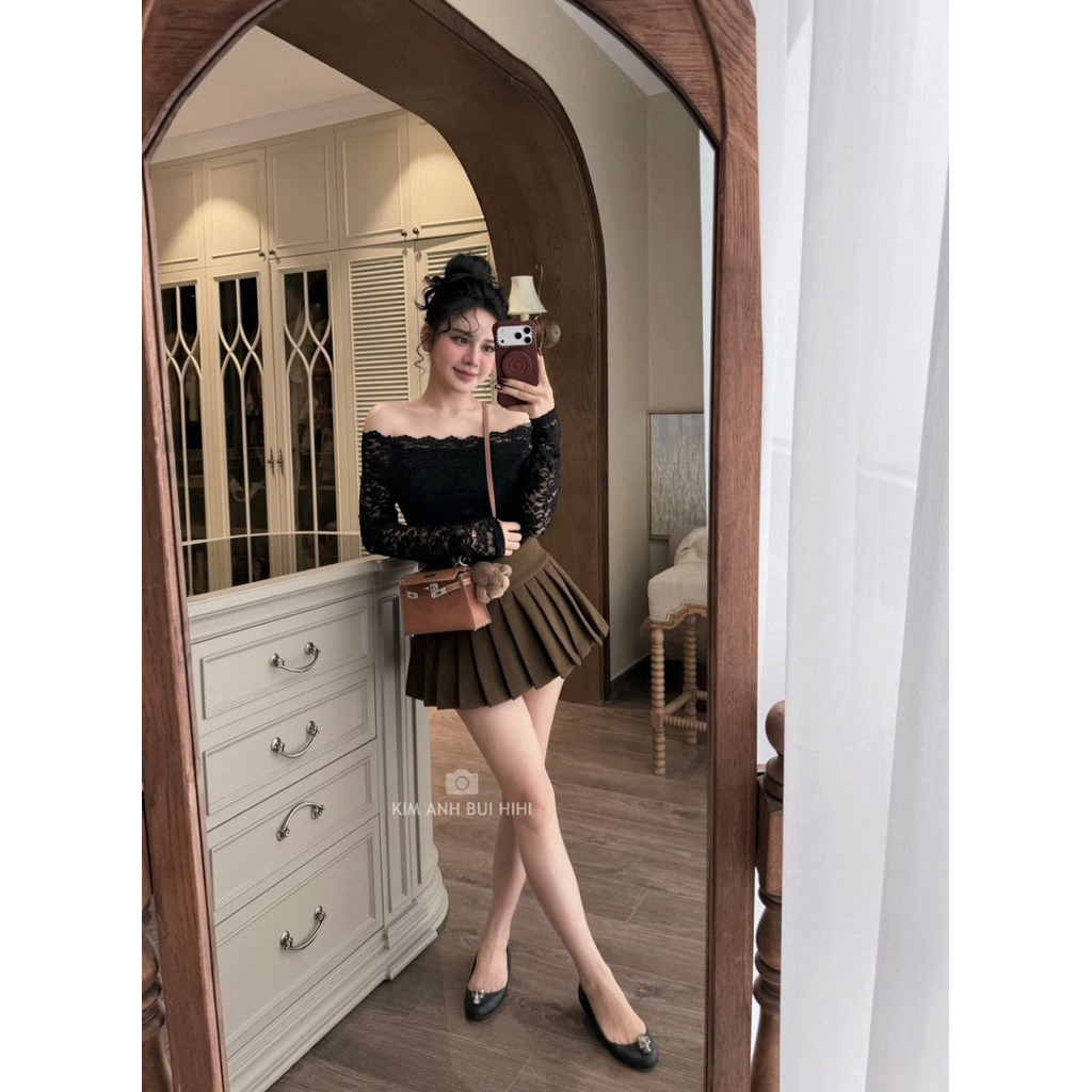 𝐁𝐄𝐓𝐈𝐒 || Chân Váy Dạ Xếp Ly KAB - ẢNH THẬT