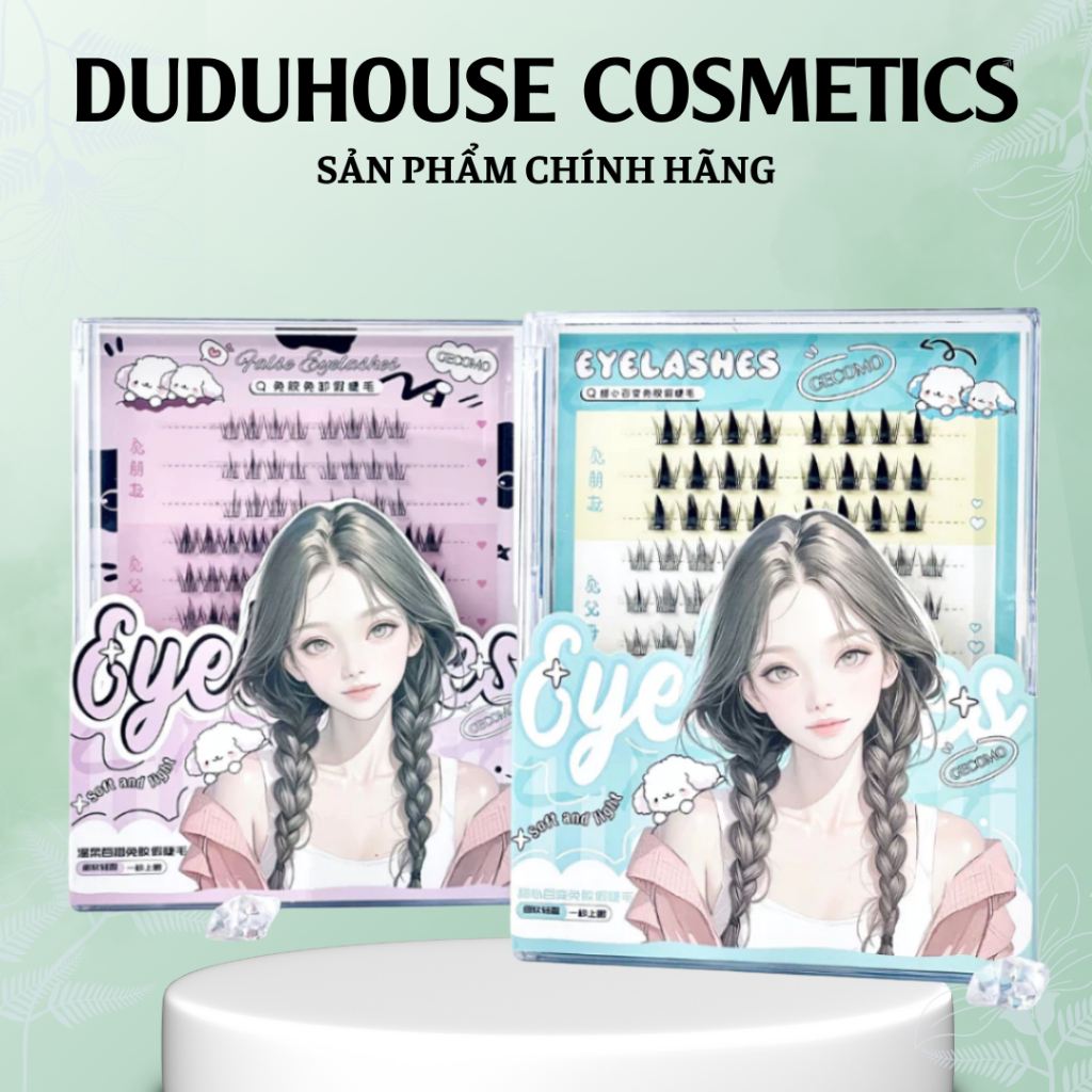 Lông Mi Giả Gecomo Không Keo Trang Điểm Mắt Uốn Tự Nhiên Lông Tơ Lông Mi Giả Tự Dính