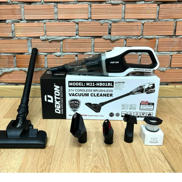 Máy hút bụi pin Dekton motor không chổi than M21 - HB01BL