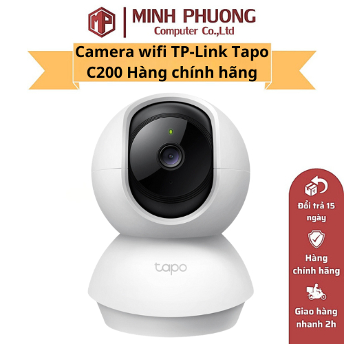 Camera wifi TP-Link Tapo C200 Hàng chính hãng quay quét 360độ