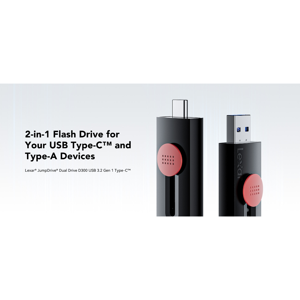 USB Lexar D300 Type-C & Type-A Dual Drive – 32GB / 64GB / 128GB