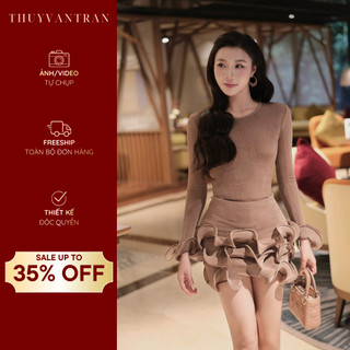  Set áo nhúng và chân váy cuốn bèo THUYVANTRAN 