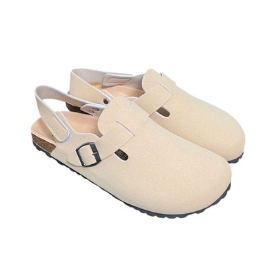 (Quai Hậu Dán Xé) Sục Đế Trấu Birken Boston Da lộn Nam Nữ Bioline (Lót Da Lộn)
