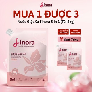 [COMBO 3 túi ] Nước Giặt Xả Finora Hương Nước Hoa Dịu Nhẹ ( Tổng 6kg ) - Hỗ trợ làm sạch vết bẩn