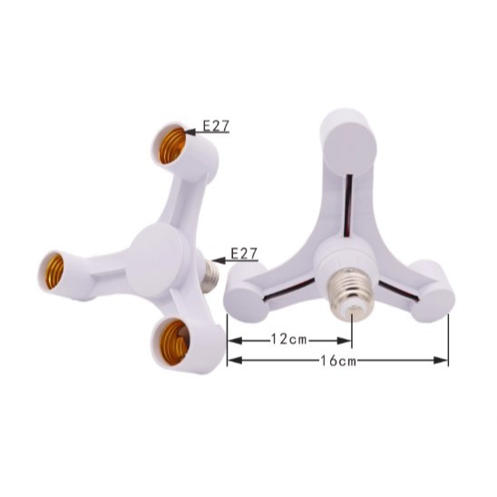 Đuôi Đèn - Chui đèn - Chuôi đèn E27- 3 E27, E27 chia ba, 1 bóng chia 3 bóng
