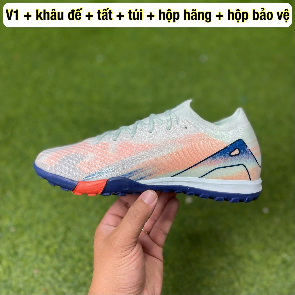 ( CÓ NHIỀU MÀU ) giày đá bóng sân cỏ nhân tạo  vp 16 e lít TF V1 ( khâu đế + tất + túi + hộp ) | BigBuy360 - bigbuy360.vn