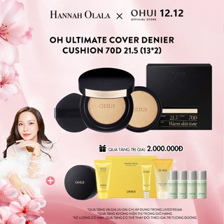  Hannah Olala x OHUI  Phấn nước kiềm dầu che phủ cao mỏng nhẹ Ultimate Cover Denier Cushion SPF50 PA+++ 13G  Tặng 1 lõi  