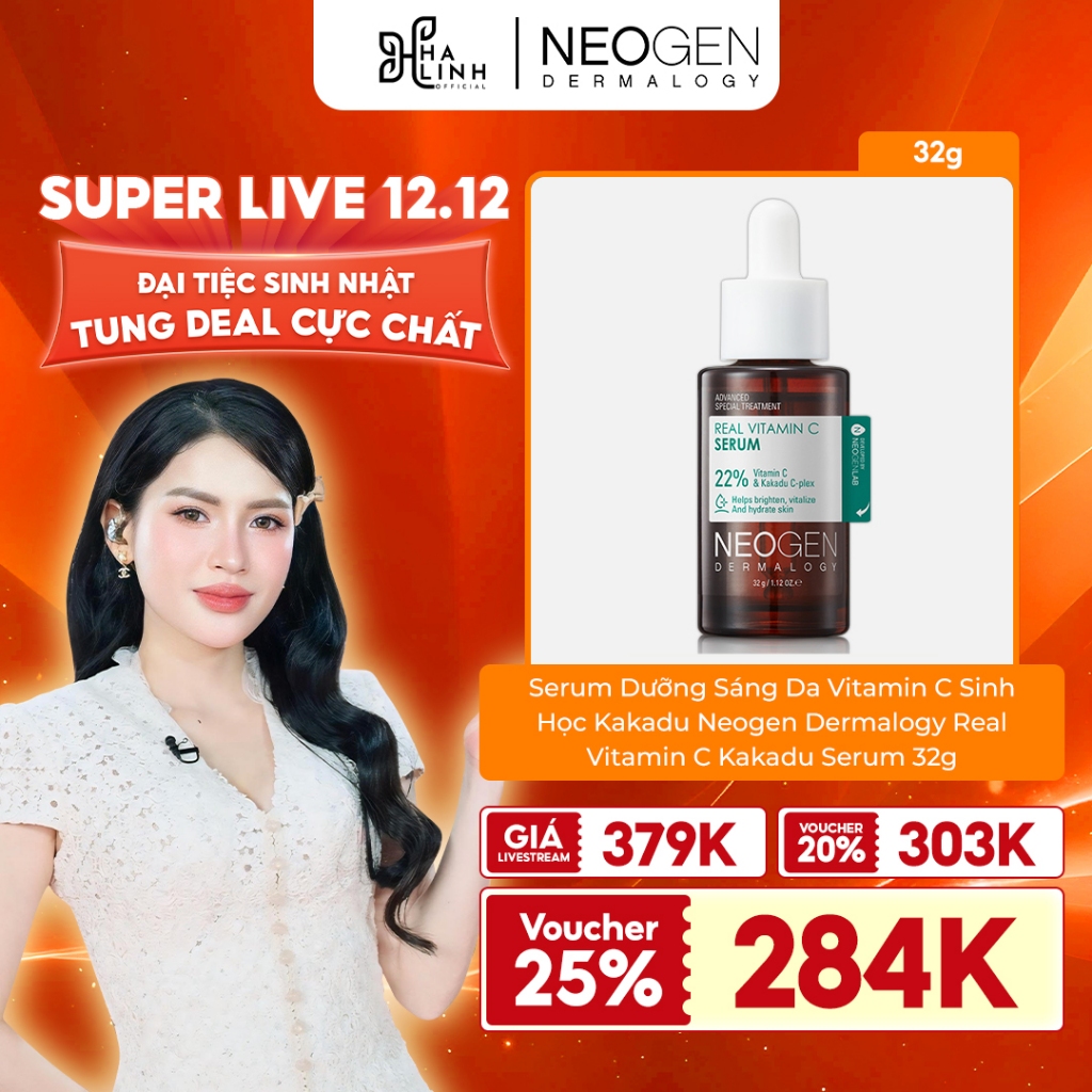   Võ Hà Linh x NEOGEN  Serum Dưỡng Sáng Da Vitamin C Sinh Học Kakadu Real Vitamin C Kakadu 32g 