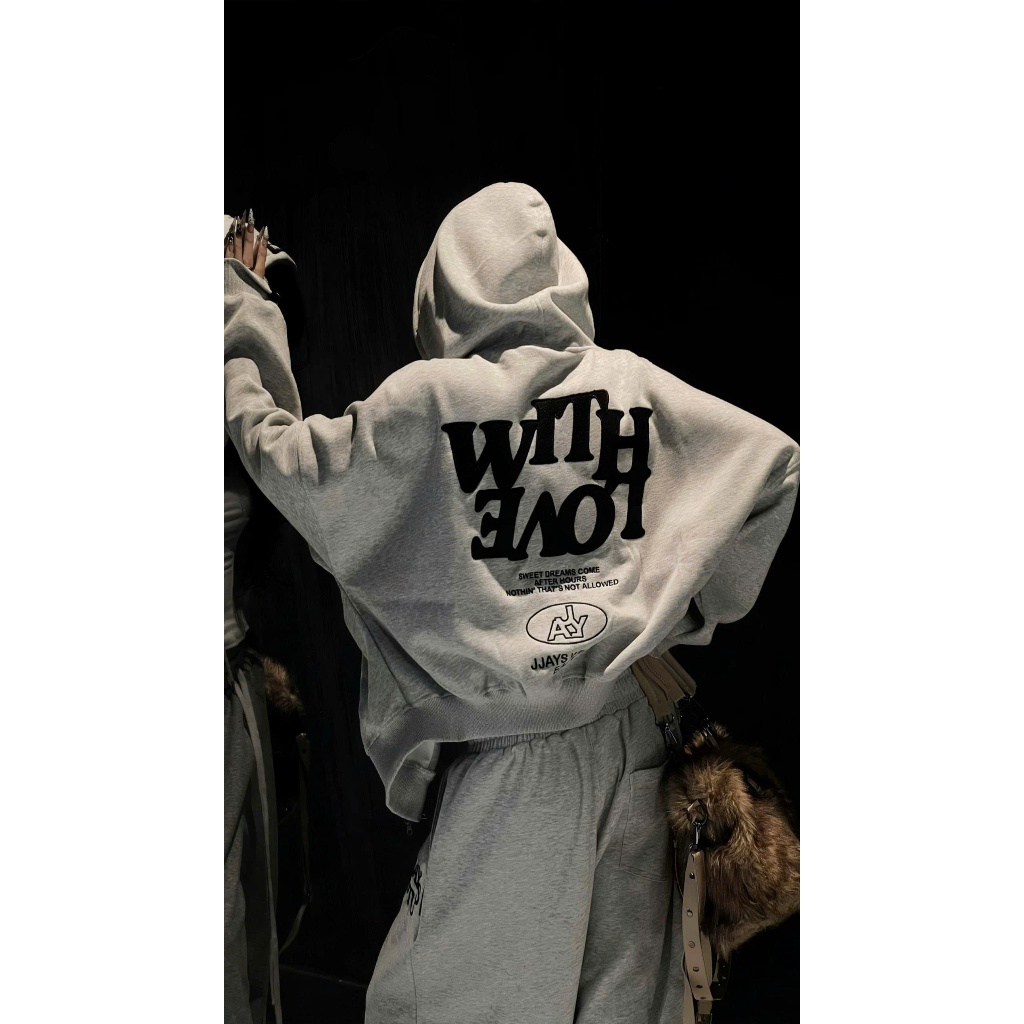 Set Hoodie Quần Ống Rộng Unisex Streetwear – Bộ Đồ Nỉ Đen Form Rộng Cá Tính Oversize | BigBuy360 - bigbuy360.vn