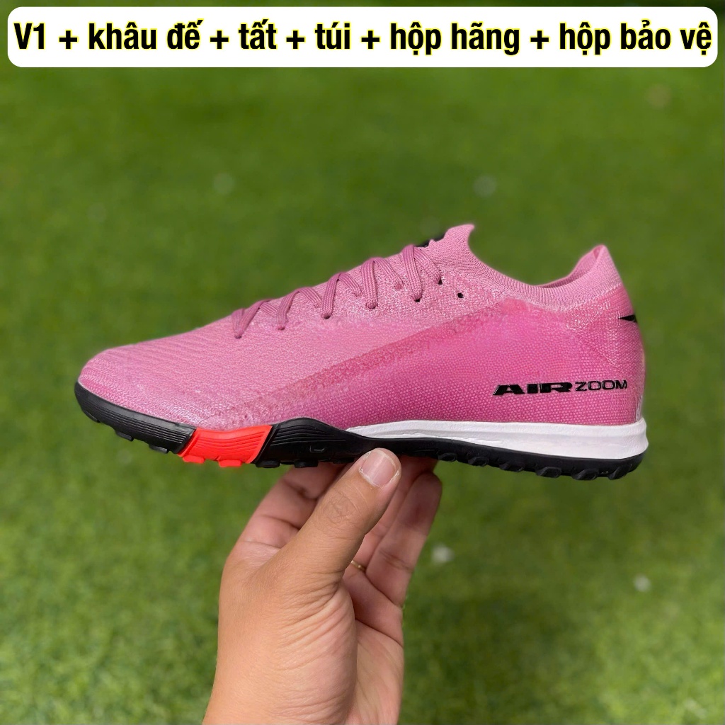 ( CÓ NHIỀU MÀU ) giày đá bóng sân cỏ nhân tạo  vp 16 e lít TF V1 ( khâu đế + tất + túi + hộp )