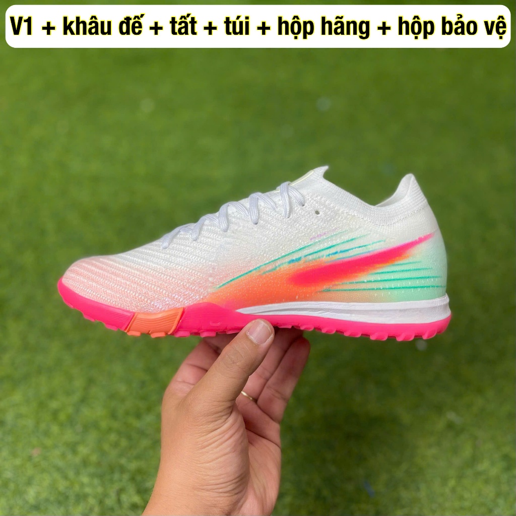 ( CÓ NHIỀU MÀU ) giày đá bóng sân cỏ nhân tạo  vp 16 e lít TF V1 ( khâu đế + tất + túi + hộp ) | BigBuy360 - bigbuy360.vn