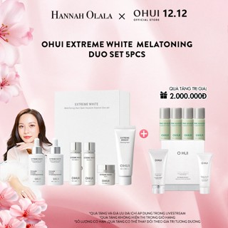   Hannah Olala x OHUI  Bộ 6 món tinh chất Niacinamide 5% OHUI Extreme White Mela Toning Dark Spot Ampoule Essence 147ml 