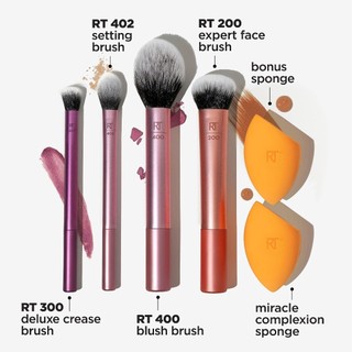 Bộ 4 Cọ Kèm 2 Mút RT Real Techniques Everyday Essentials Plus